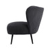 4x Armchair with Lumbar Pillow Wingback Velvet Charcoal