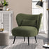 Lounge Chair with Lumbar Pillow Wingback Velvet Green