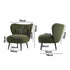 Lounge Chair with Lumbar Pillow Wingback Velvet Green