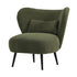 Lounge Chair with Lumbar Pillow Wingback Velvet Green