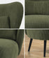 Lounge Chair with Lumbar Pillow Wingback Velvet Green