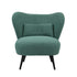 Armchair with Lumbar Pillow Wingback Polyester linen Green