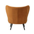 Armchair with Lumbar Pillow Wingback Velvet Orange