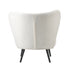 Lounge Chair with Lumbar Pillow Wingback Boucle White