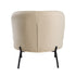 Armchair – Boucle Fabric, Wide Seat, Metal Legs, Beige