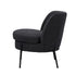Armchair – Boucle Fabric, Wide Seat, Metal Legs, Charcoal