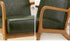 Armchair Lounge Chair Couches Sofa Wood PU Green