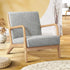 Armchair Wood Couches Light Grey