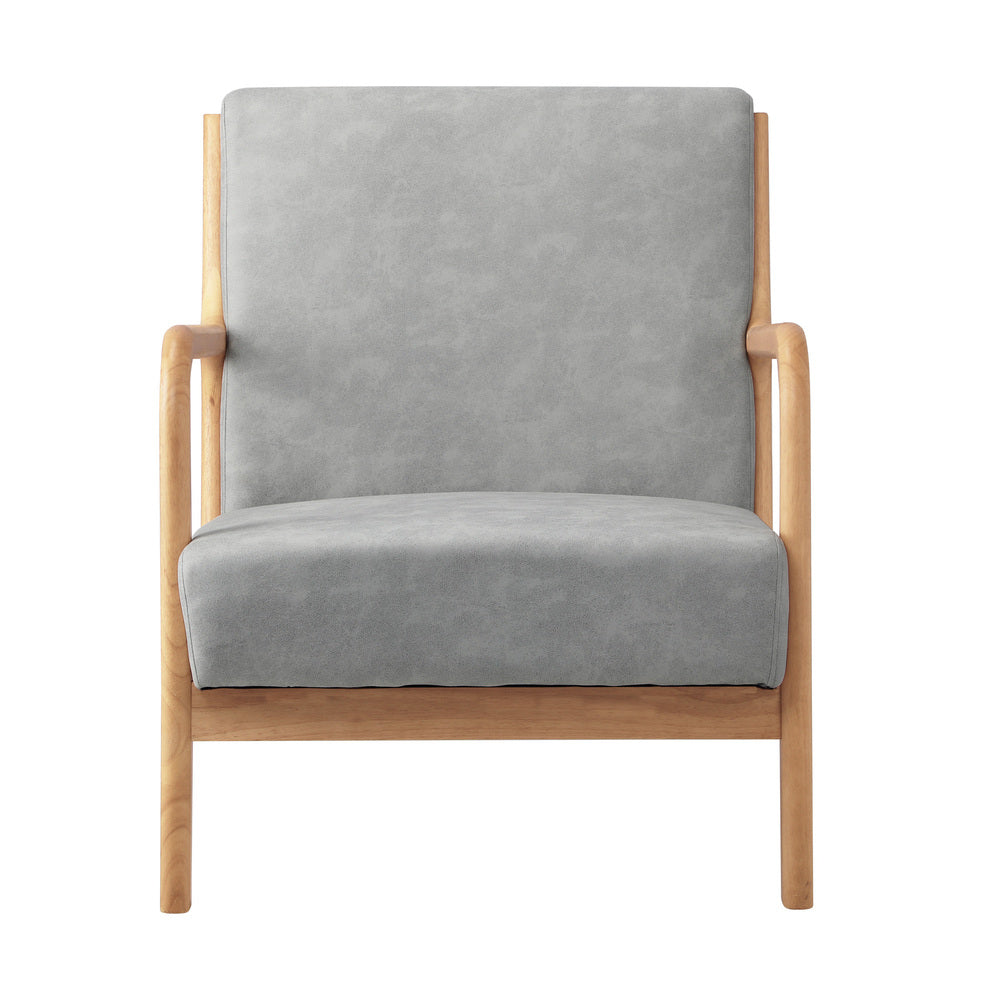 Armchair Wood Couches Light Grey