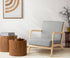 Armchair Wood Couches Light Grey