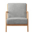 3X Armchair Lounge Chair Couches Sofa Wood Light Grey