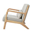 2X Armchair Lounge Chair Wood Light Beige