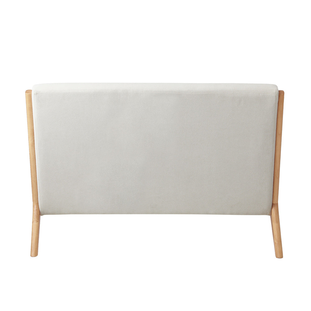 3X Armchair Lounge Chair Wood Light Beige