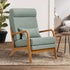 Armchair Linen Fabric Lounge Chair with Lumbar Pillow Green