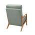 Armchair Linen Fabric Lounge Chair with Lumbar Pillow Green