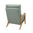 2x Armchair Linen Fabric Chair with Lumbar Pillow Green