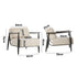 Wooden Armchair Lounge Sofa Fabric Accent Armchairs Beige