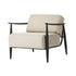 2x Wooden Armchair Sofa Chair Fabric Accent Armchairs Beige