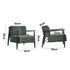 Wooden Fabric Accent Armchair 2-Pack, Green, 150kg Weight Capacity