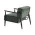 Wooden Fabric Accent Armchair 2-Pack, Green, 150kg Weight Capacity