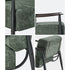 Wooden Fabric Accent Armchair 2-Pack, Green, 150kg Weight Capacity