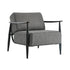 Wooden Armchair Lounge Sofa Fabric Accent Armchairs Grey