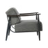 Wooden Armchair Lounge Sofa Fabric Accent Armchairs Grey