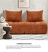 Oikiture 2x Chenille Modular Sofa Floor w/Pillow TOFU Armless Brown