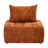 Chenille Lounge Armchair – Adjustable Backrest, Deep Seat, Brown