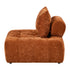 Chenille Lounge Armchair – Adjustable Backrest, Deep Seat, Brown