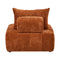 Oikiture 4x Chenille Modular Sofa Floor w/Pillow TOFU Armless Brown