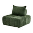 Chenille Lounge Armchair – Adjustable Backrest, Deep Seat, Green
