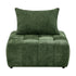 Chenille Lounge Armchair – Adjustable Backrest, Deep Seat, Green