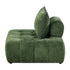Chenille Lounge Armchair – Adjustable Backrest, Deep Seat, Green