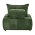 Chenille Lounge Armchair – Adjustable Backrest, Deep Seat, Green
