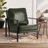 Oikiture Lounge Armchair Sofa Faux Leather Accent Green