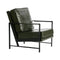 Oikiture Lounge Armchair Sofa Faux Leather Accent Green