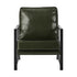 Oikiture Lounge Armchair Sofa Faux Leather Accent Green