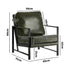 Oikiture Lounge Armchair Sofa Faux Leather Accent Green