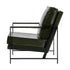 Oikiture Lounge Armchair Sofa Faux Leather Accent Green
