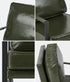 Oikiture Lounge Armchair Sofa Faux Leather Accent Green