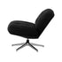 2x Armchair Swivel Chair Padded Accent Chairs Polyester Black