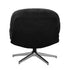 2x Armchair Swivel Chair Padded Accent Chairs Polyester Black