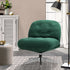 2x Armchair Swivel Chair Padded Accent Chairs Polyester Green