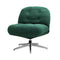 Armchair Swivel Lounge Chair Padded Polyester Green
