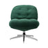 2x Armchair Swivel Chair Padded Accent Chairs Polyester Green