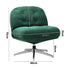 2x Armchair Swivel Chair Padded Accent Chairs Polyester Green