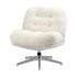 2x Armchair Swivel Chair Padded Accent Chairs Boucle White