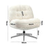 2x Armchair Swivel Chair Padded Accent Chairs Boucle White