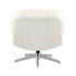 2x Armchair Swivel Chair Padded Accent Chairs Boucle White